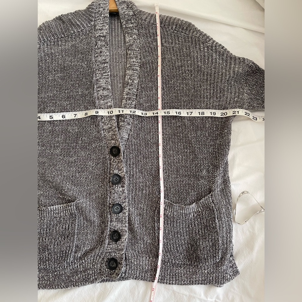Light Gray Cardigan Sweater - Picture 3 of 4